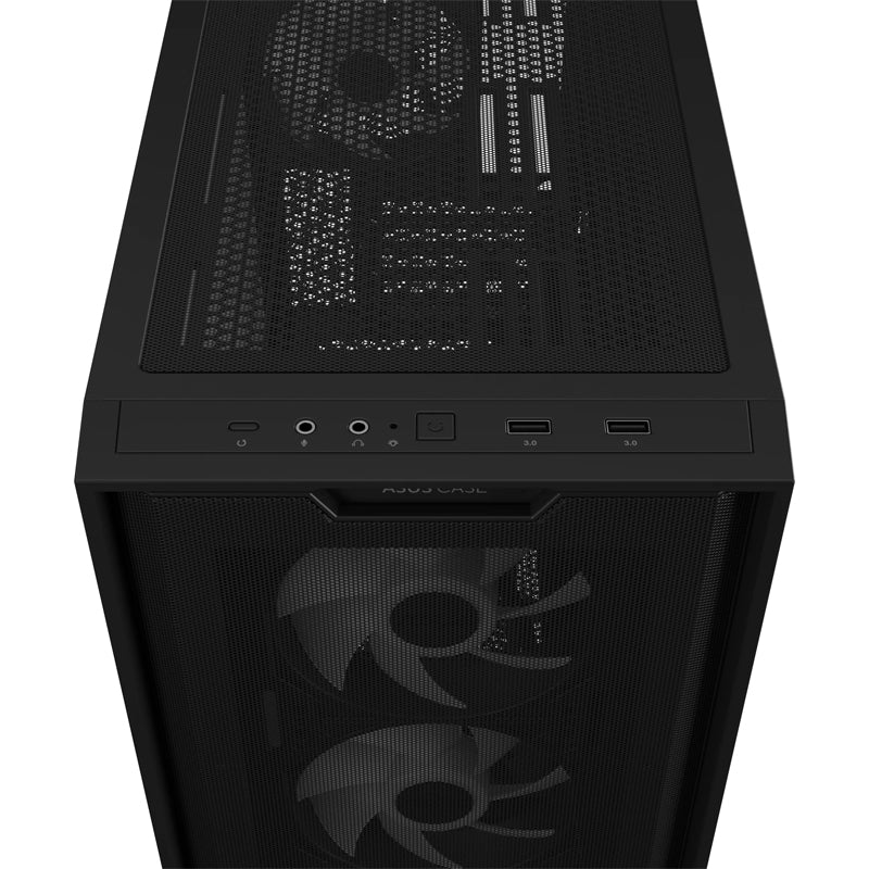 Asus A21 PLUS ARGB M-ATX Mid Tower Gaming PC Case - Black