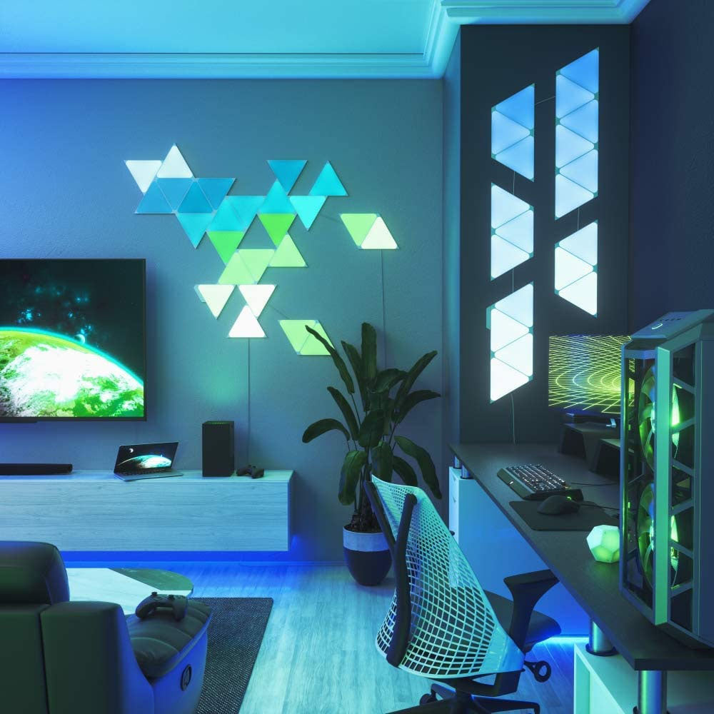 Nanoleaf Shapes Mini Triangles Expansion Pack 10 Light Panels (Panels Only) - White