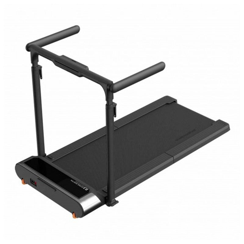 King Smith R3 Hybrid+ Walking Pad Foldable Treadmill with Side Armrest, Max Speed 12 km/h, 1HP Brushless Motor - Black