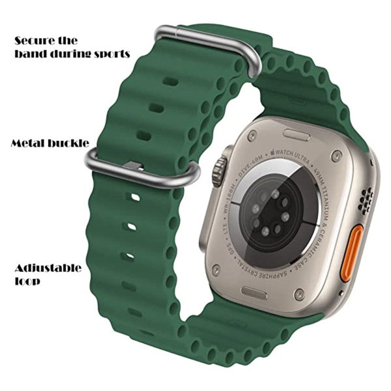 COTEetCI Ocean Band Apple Watch Band 49mm 45mm 44mm 42mm , Adjustable Sport Band for Apple Watch Ultra and Watch Series 8 7 6 5 4 3 2 1 SE