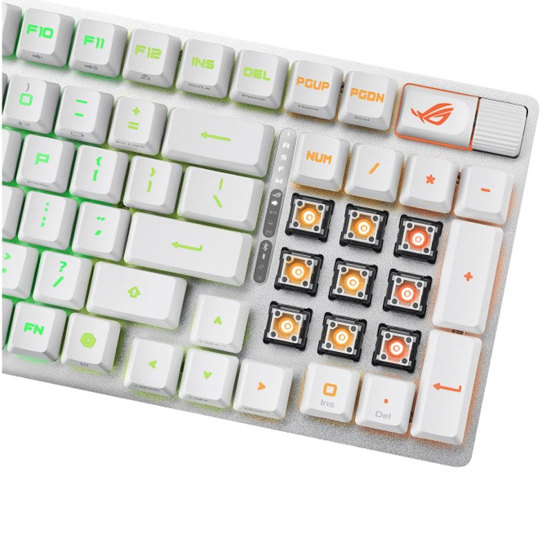 Asus ROG Strix Scope II 96 RX Wireless RGB Optical Mechanical Gaming Keyboard (ROG RX Blue Switch) (Arabic Layout) - White