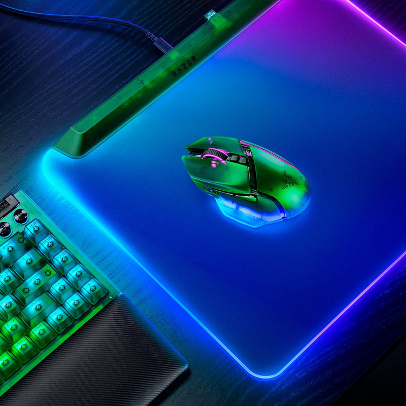 Razer Basilisk V3 Pro 35K Fully Customizable Wireless Ergonomic RGB Gaming Mouse - Phantom Green Edition
