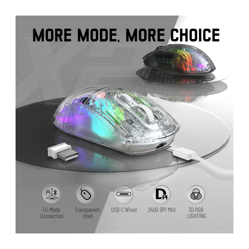 ATTACK SHARK X2 Wireless Tri-Mode (2.4Ghz/BT 5.0/USB-C) Gaming Mouse
