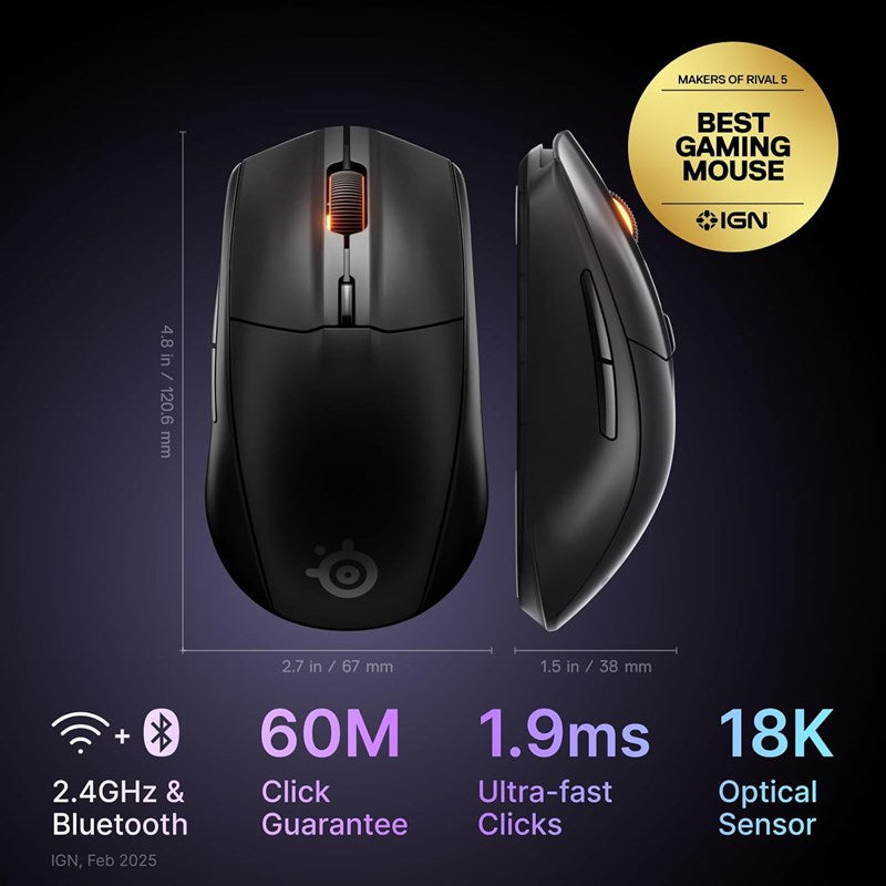 SteelSeries Rival 3 Gen 2 Wireless Gaming Mouse