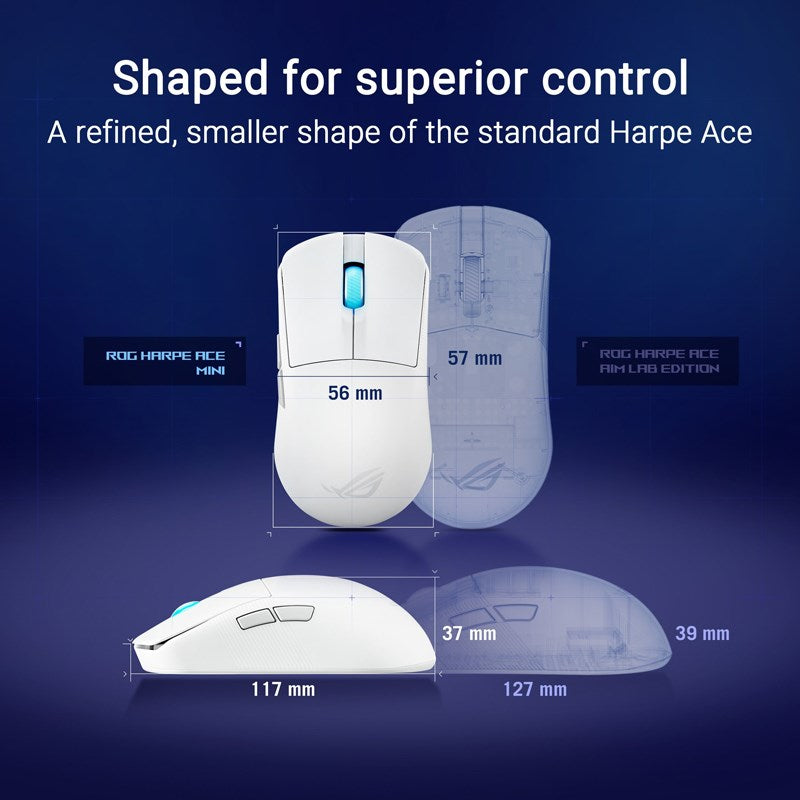 Asus ROG Harpe Ace Mini Wireless Gaming Mouse - White
