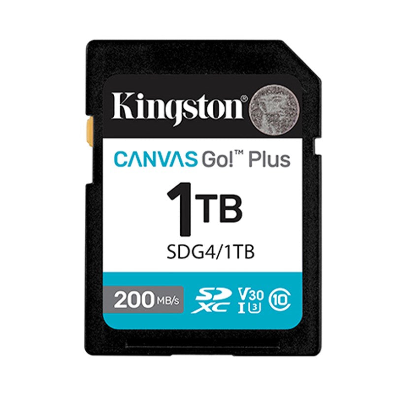 Kingston SDXC Canvas Go Plus Gen4 200 MB/s C10 UHS-I U3 V30