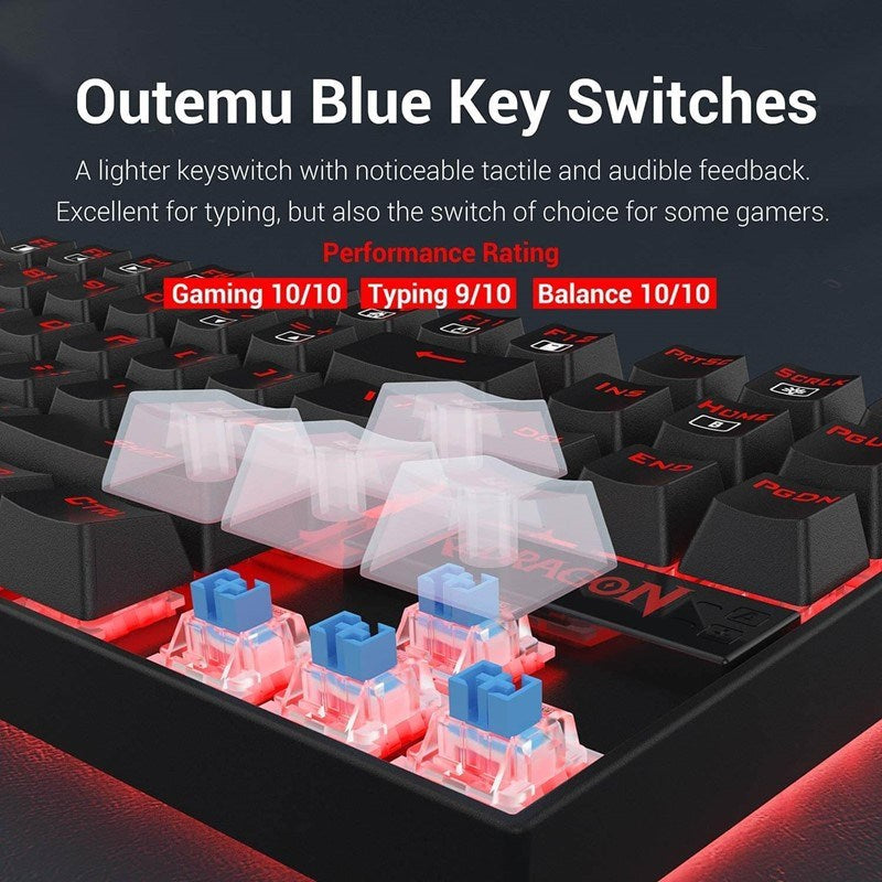Redragon K552-BB 4 in 1 Mechanical Gaming Combo Value Set - Black
