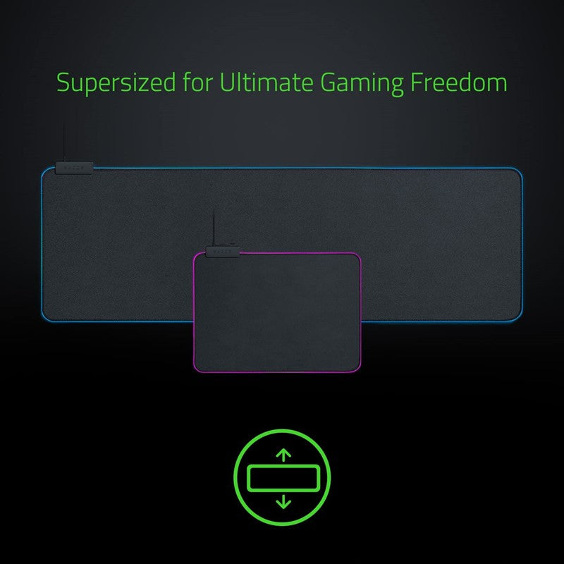 Razer Goliathus Extended Oversized Soft Gaming Mouse Pad Powered by Razer Chroma RGB - Black