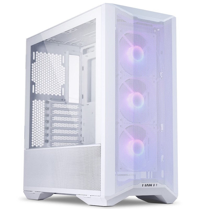 LIAN LI LANCOOL II Mesh RGB ATX Mid Tower Gaming PC Case - Snow White (3 ARGB Fans Included)