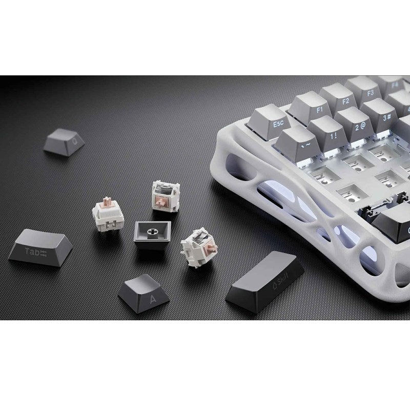 GravaStar Mercury K1 75% Wireless Mechanical Gaming Keyboard - Gradient White