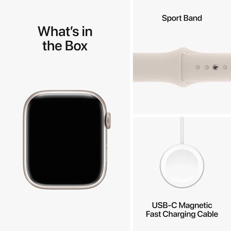 Apple Watch Series 9, GPS, Aluminum Case, Sport Band
