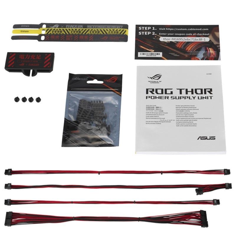 Asus ROG THOR 1000P2 Gaming RGB, 1000 Watt ATX 80 Plus Platinum II Power Supply With OLED Power Display - EVA Edition