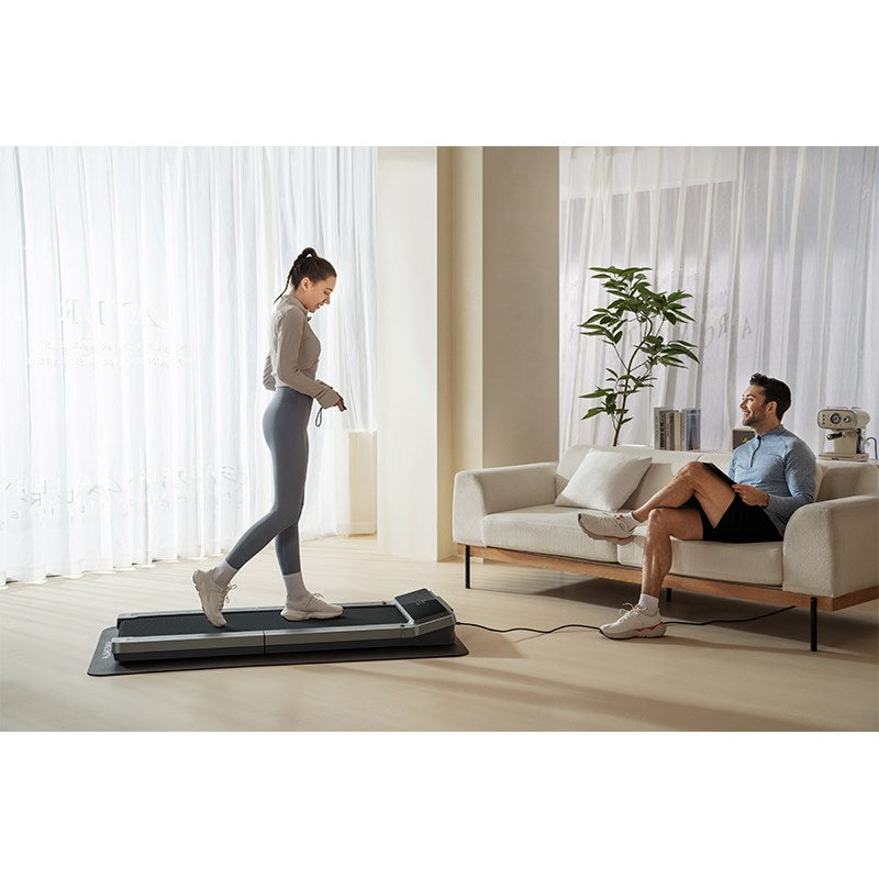 King Smith Z3 Walking Pad Foldable Treadmill with Max Speed 6 km/h, 1HP Brushless Motor - Black