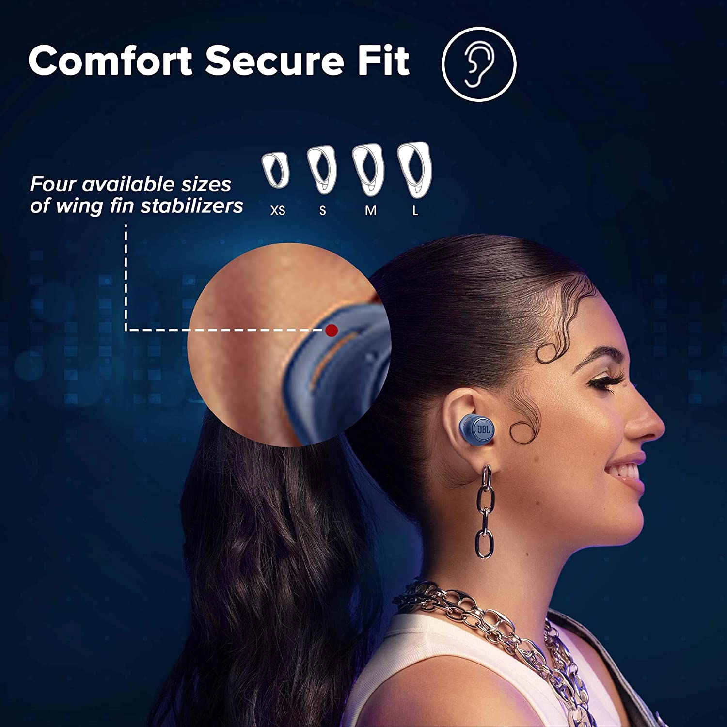 JBL Live 300TWS True Wireless in-Ear Headphones with 20 Hours Playtime , Built-in Voice Assistant, EarBuds - Black