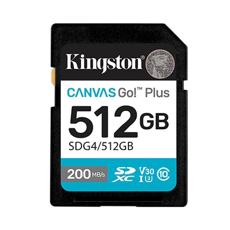 Kingston SDXC Canvas Go Plus Gen4 200 MB/s C10 UHS-I U3 V30