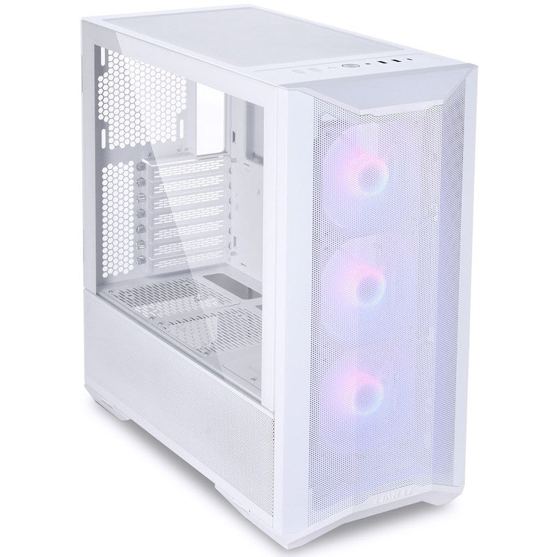 LIAN LI LANCOOL II Mesh RGB ATX Mid Tower Gaming PC Case - Snow White (3 ARGB Fans Included)