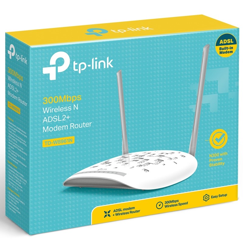 Buy TP-Link TD-W8961N 300Mbps Wireless N ADSL2+ Modem Router Online in ...
