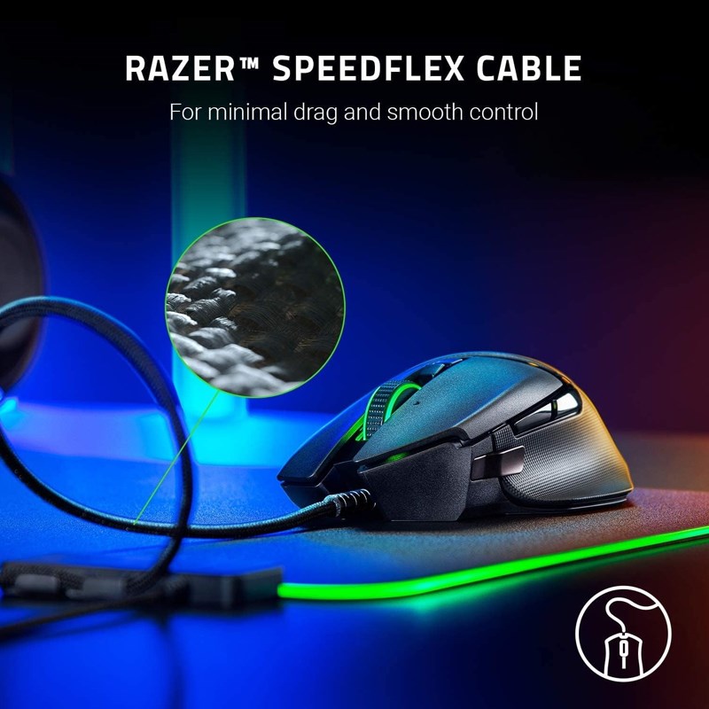 Razer Basilisk V2 Wired Gaming Mouse with 11 Programmable Buttons - Black