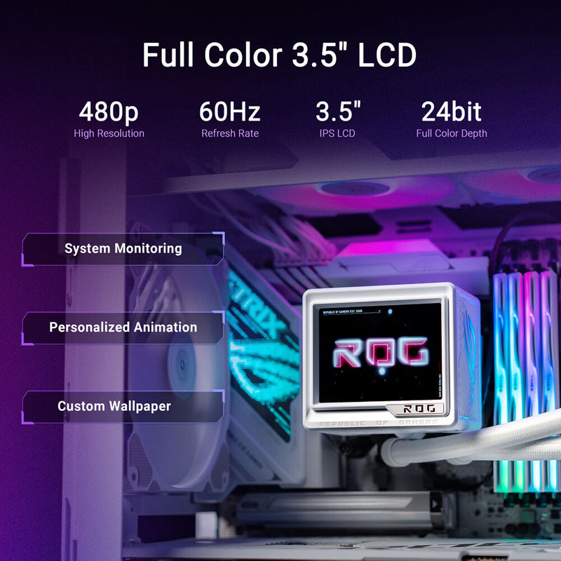 Asus ROG RYUJIN III 360 ARGB Extreme White Edition All in One Liquid CPU Cooler with 3.6