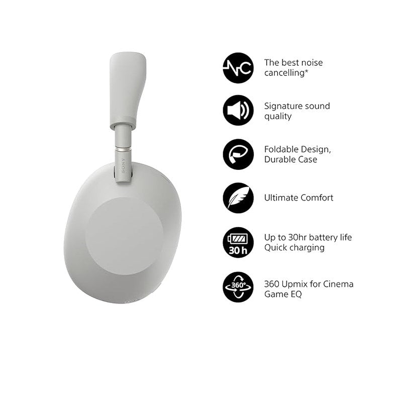 Sony WH-1000XM6 Flagship Noise Cancelling Headphones with Signature Hi-Res Sound, Foldable Design, Durable Case and 30 hours Battery