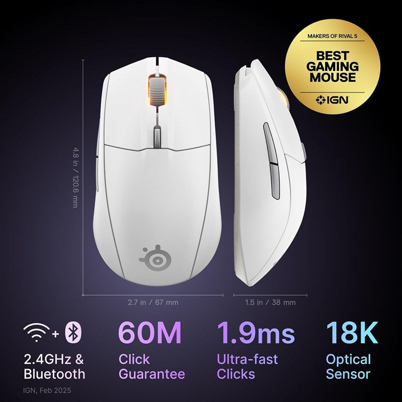 SteelSeries Rival 3 Gen 2 Wireless Gaming Mouse