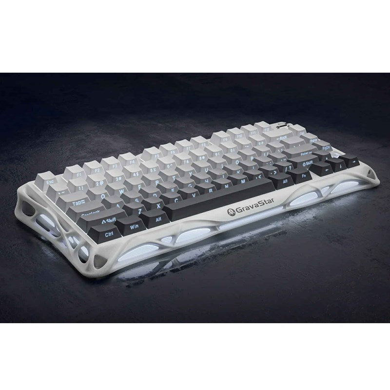 GravaStar Mercury K1 75% Wireless Mechanical Gaming Keyboard - Gradient White