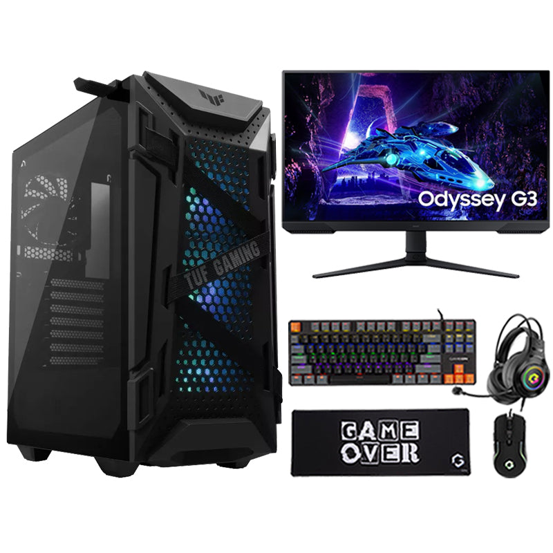 i7 GAMING PC, i7-14700K, RTX 4060 Ti 8GB, Windows 11 Pro with Samsung Gaming Monitor and 4in1 Gaming Kit