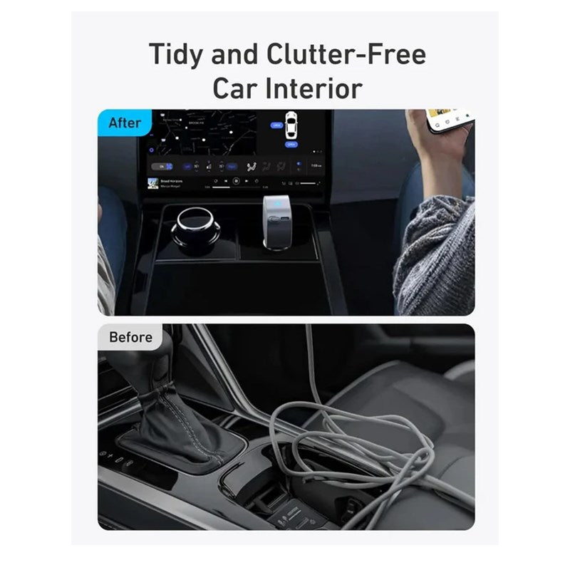 Anker Nano Car Charger (75 W, USB-C Port, Built-in Retractable USB-C Cable) - Silver