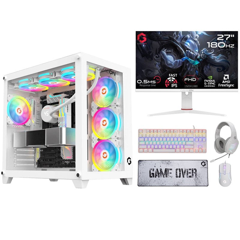 i5 Gaming PC, i5-14400F, RTX 5060 Ti 8GB, Windows 11 Pro with GAMEON Gaming Monitor and 4in1 Gaming Kit
