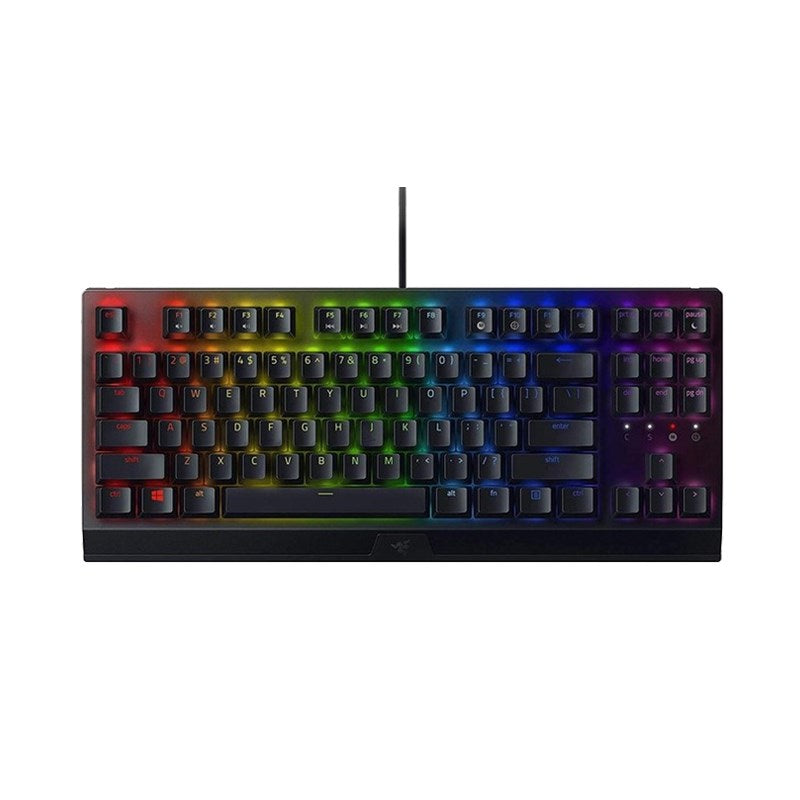 Razer BlackWidow V3 TKL 80% Compact Mechanical Gaming Keyboard with Razer Chroma RGB (Green Switch) - Black (US Layout)