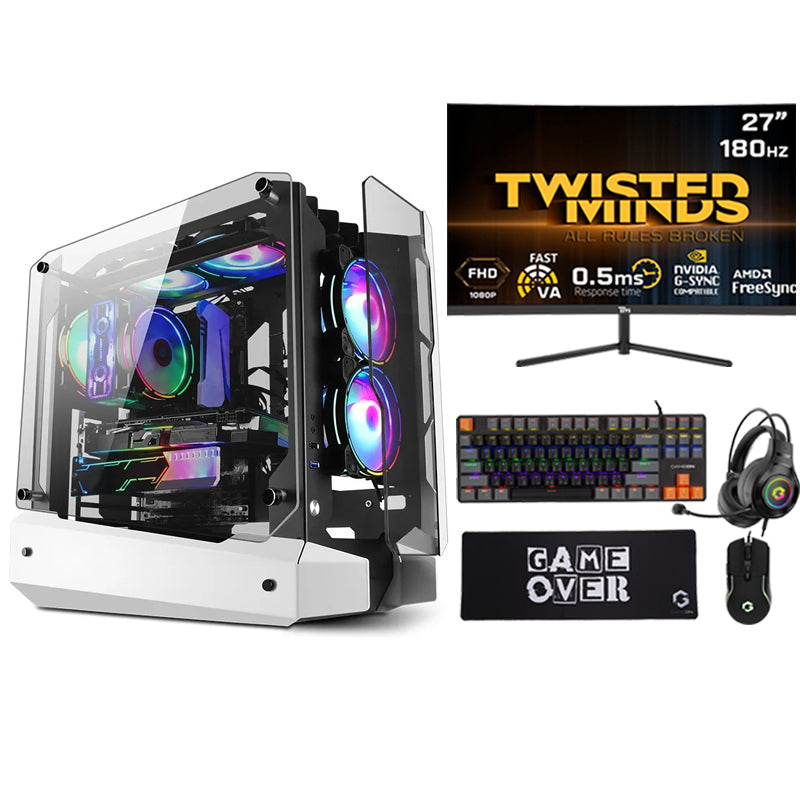 i5 GAMING PC, i5-14400F, RTX 4060 8GB, Windows 11 PRO with Twisted Minds Gaming Monitor and 4in1 Gaming Kit