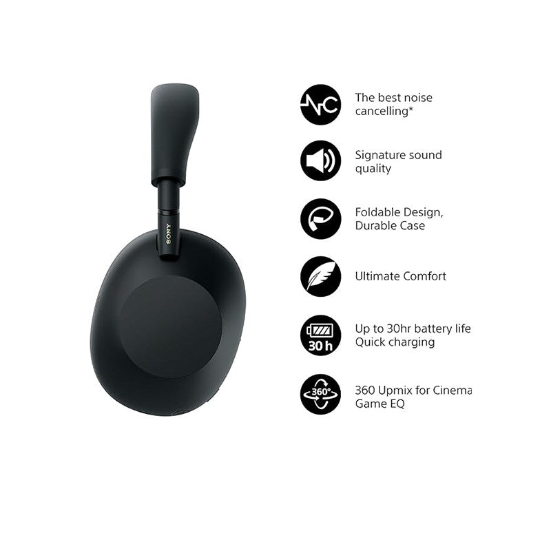 Sony WH-1000XM6 Flagship Noise Cancelling Headphones with Signature Hi-Res Sound, Foldable Design, Durable Case and 30 hours Battery