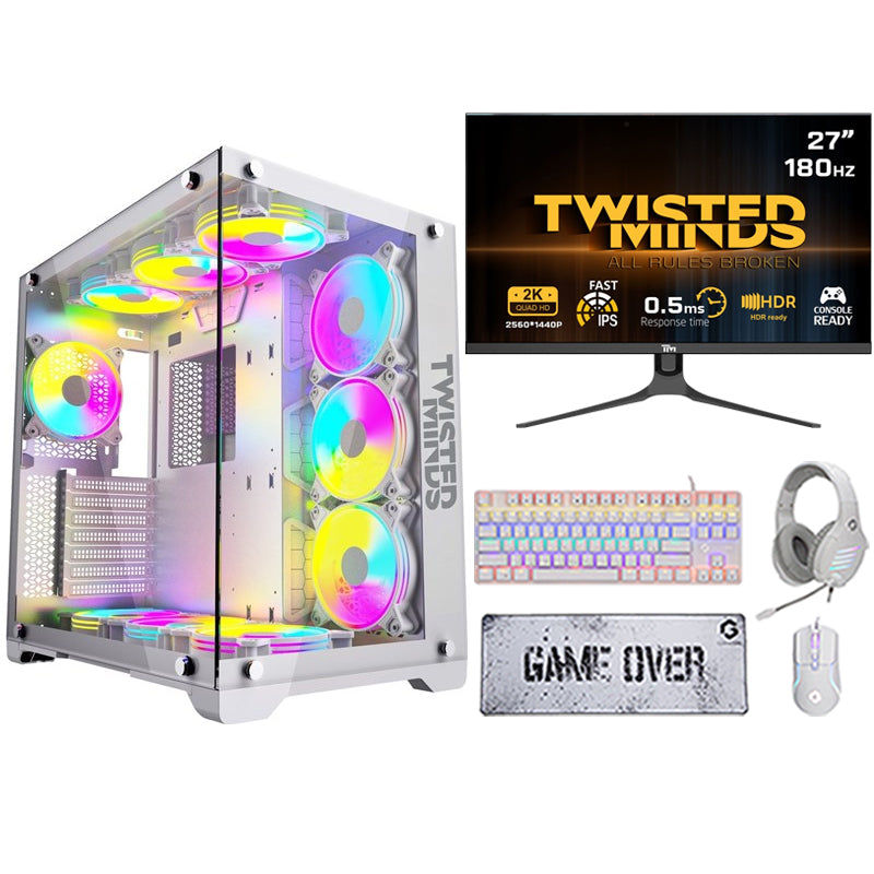 i7 Gaming PC, i7-14700F, RTX 4070 SUPER 12GB, Windows 11 PRO with Twisted Minds Gaming Monitor and 4in1 Gaming Kit