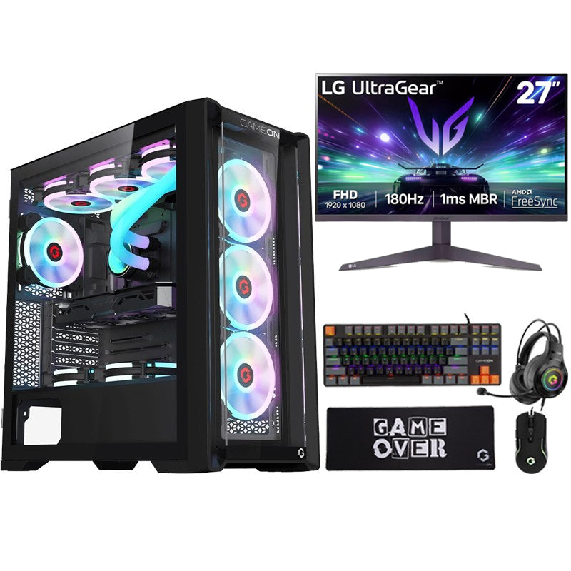 i5 GAMING PC, i5-14400F, RTX 4060 8GB, Windows 11 Pro With LG Gaming Monitor and 4in1 Gaming Kit