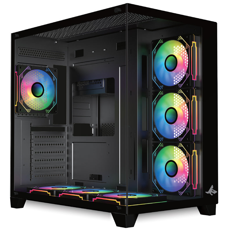 SHARX PROFIN ATX Mid-Tower Gaming PC Case - White
