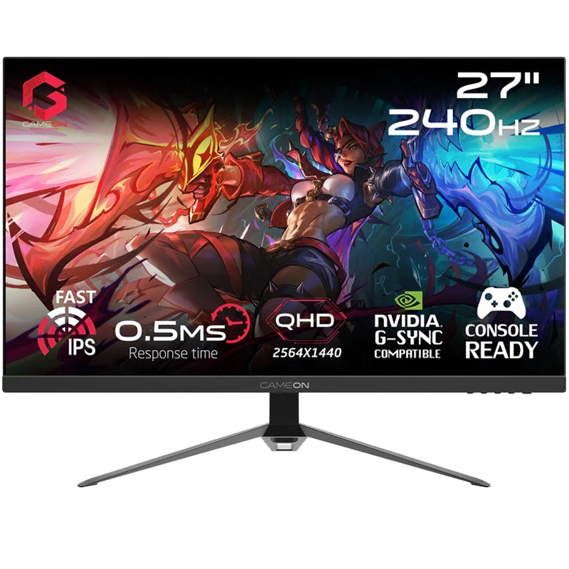 جيم اون GOES27QHD240IPS شاشة الالعاب مقاس 27 بوصة كيو اتش دي, , MPRT 0.5ms منفذ اتش دي ام اي 2.1, Fast IPS, تدعم بلاي ستيشن 5