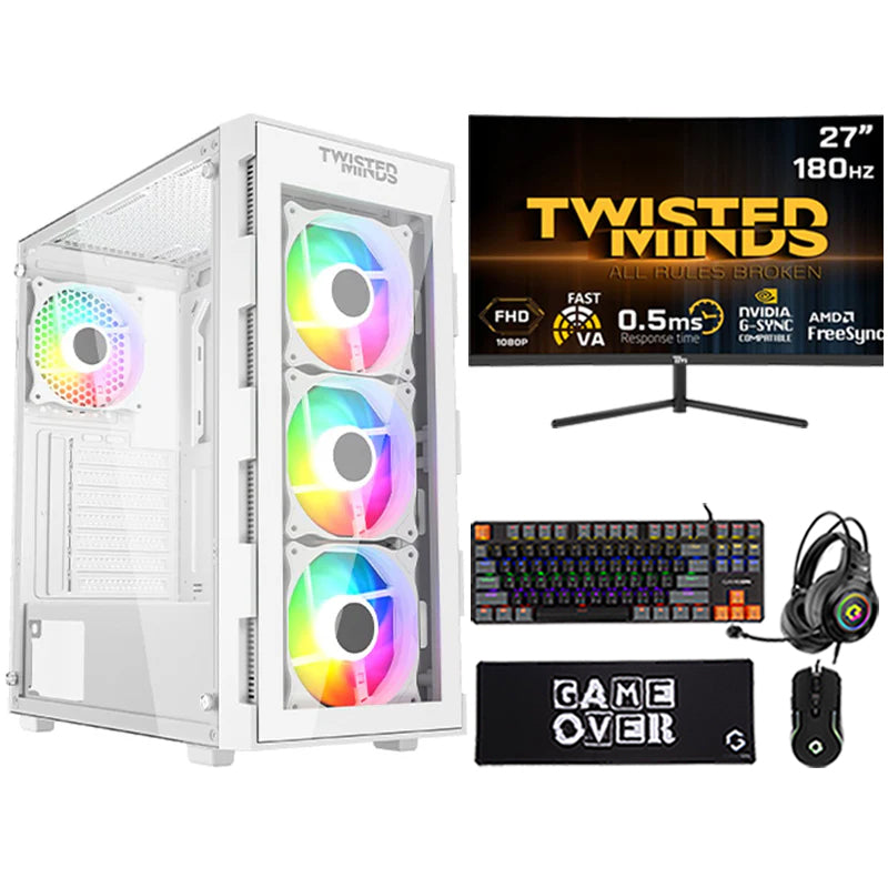 i7 GAMING PC, i7-14700F, RTX 4060 Ti 8GB, Windows 11 PRO With Twisted Minds Gaming Monitor and 4in1 Gaming Kit