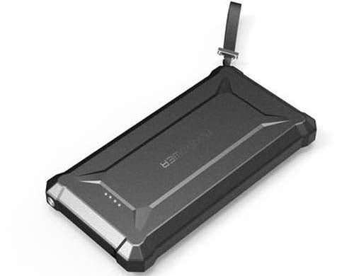 RAVPower Rugged Waterproof 10050mAh PD QC 3.0 Power Bank - Black