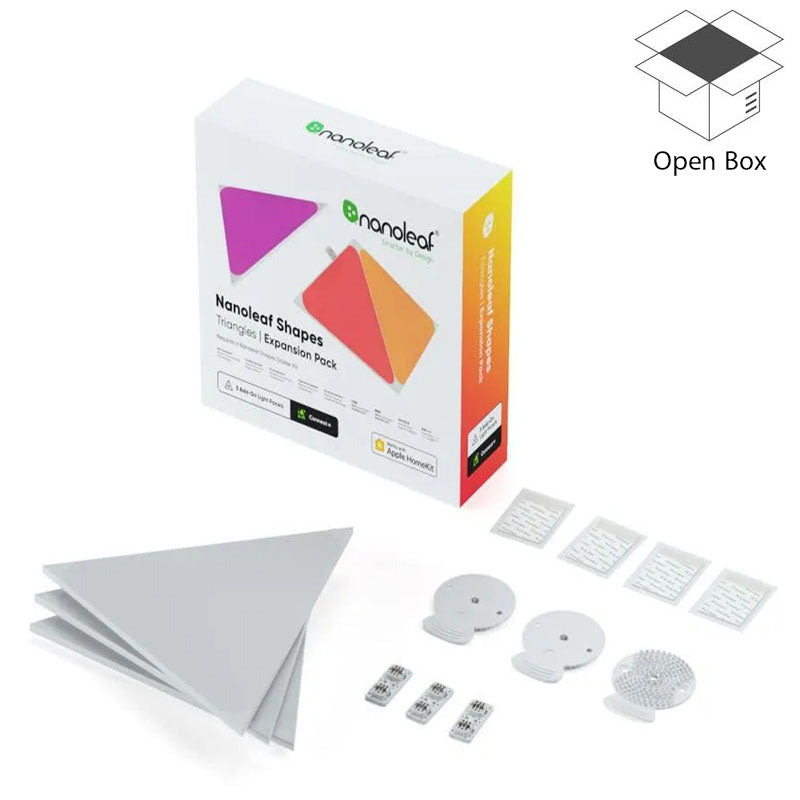 Nanoleaf - Shapes - Triangles - 3 Panels Expansion (Panels Only) - Global - White ( Open Box )