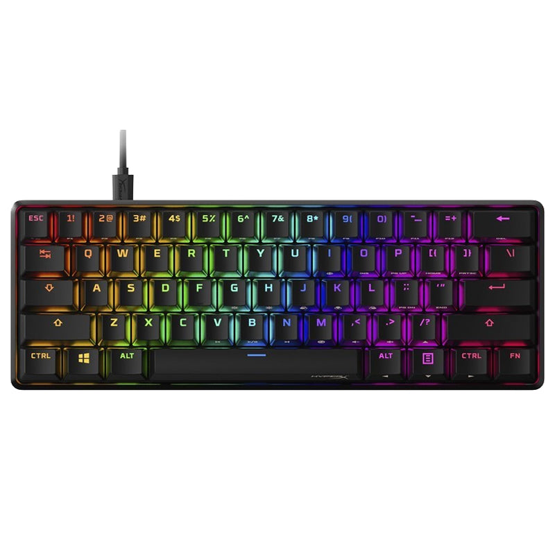 HyperX Alloy Origins 60 Mechanical RGB Wired Gaming Keyboard, HX Red (US Layout) - Black