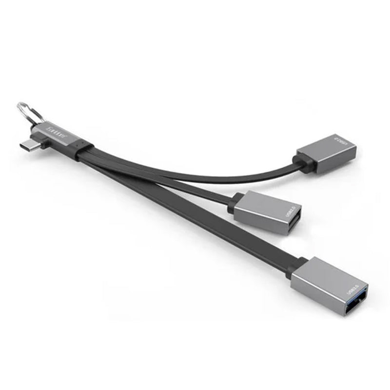 3 in 1 Type-C to 3 USB Portable Extension Cable