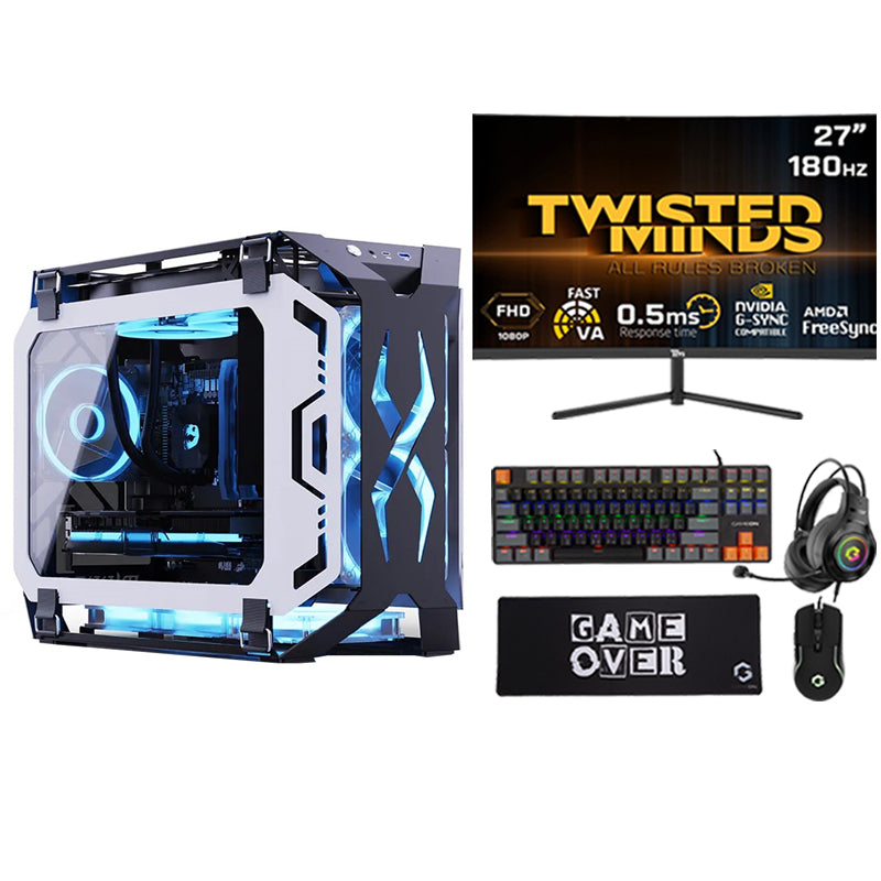i5 GAMING PC, i5-14400F, RTX 4060 8GB, Windows 11 PRO with Twisted Minds Gaming Monitor and 4in1 Gaming Kit