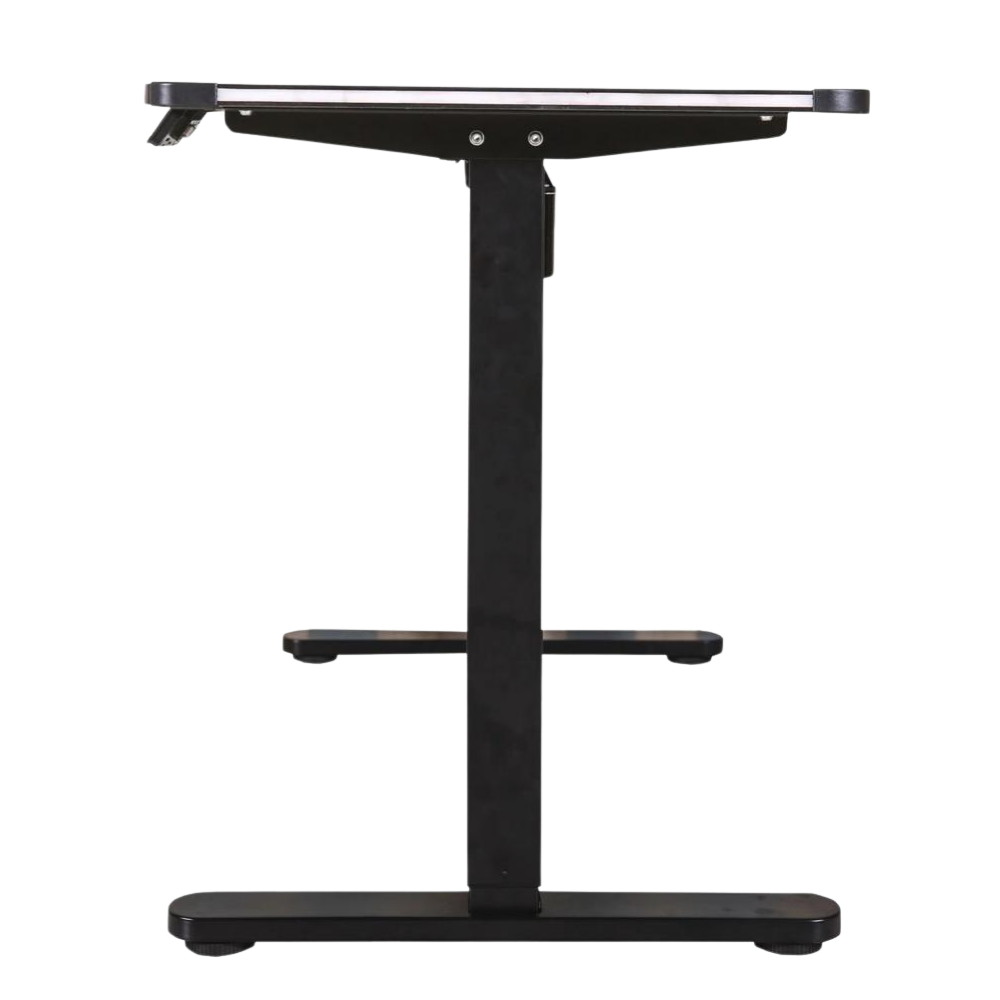Royal Electric Gaming Desk Adjustable Height, Carbon Fiber, RGB, (120*60*72) cm Size - Black