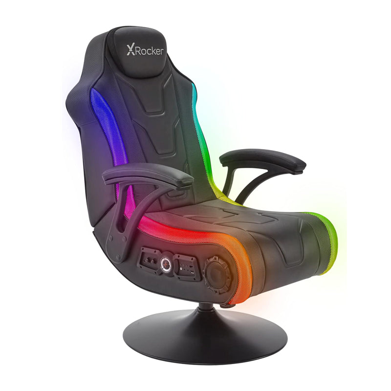 X-Rocker Monsoon RGB 4.1 Stereo Audio Gaming Chair with Vibrant LED