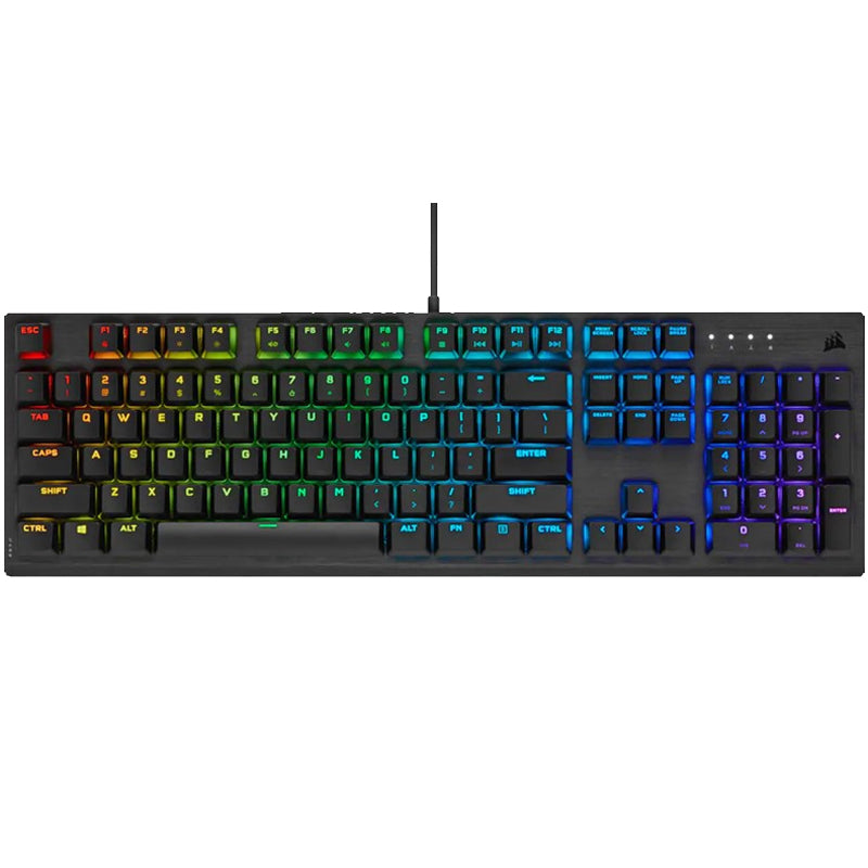 Corsair K60 PRO Low-Profile Wired RGB Mechanical Gaming Keyboard - Black