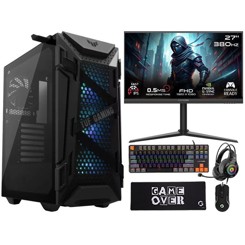 i7 Gaming PC, i7-14700F, RTX 5060 Ti 16GB, Windows 11 Pro with GAMEON Gaming Monitor and 4in1 Gaming Kit