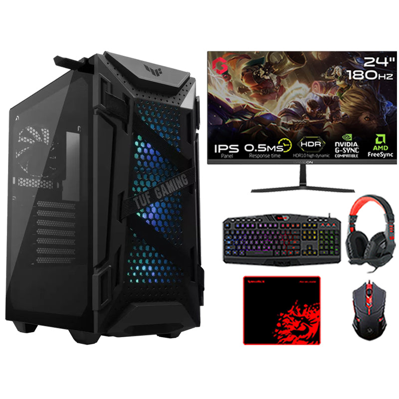 i5 GAMING PC, i5-14400F, RTX 4060 8GB, Windows 11 Pro With GAMEON Gaming Monitor 4in1 Gaming Kit