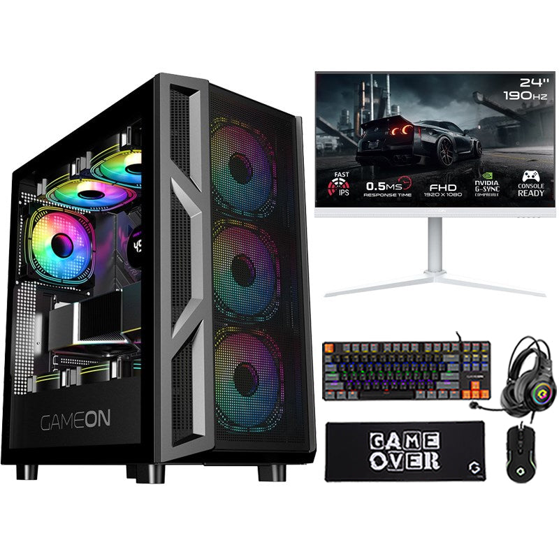 i5 GAMING, PC i5-14600KF, RTX 4060, Windows 11 Pro with GAMEON Gaming Monitor and 4in1 Gaming Kit
