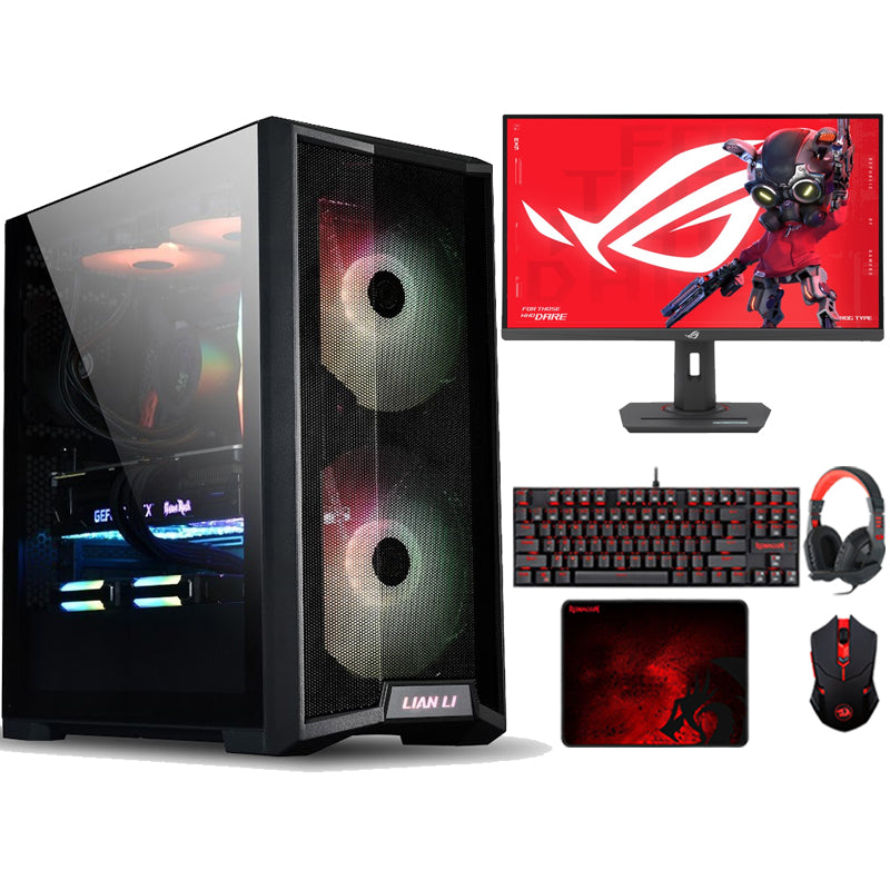 i9 GAMING PC i9-14900F, RTX 4080 SUPER, Windows 11 PRO with Asus Gaming Monitor and 4in1 Gaming Kit