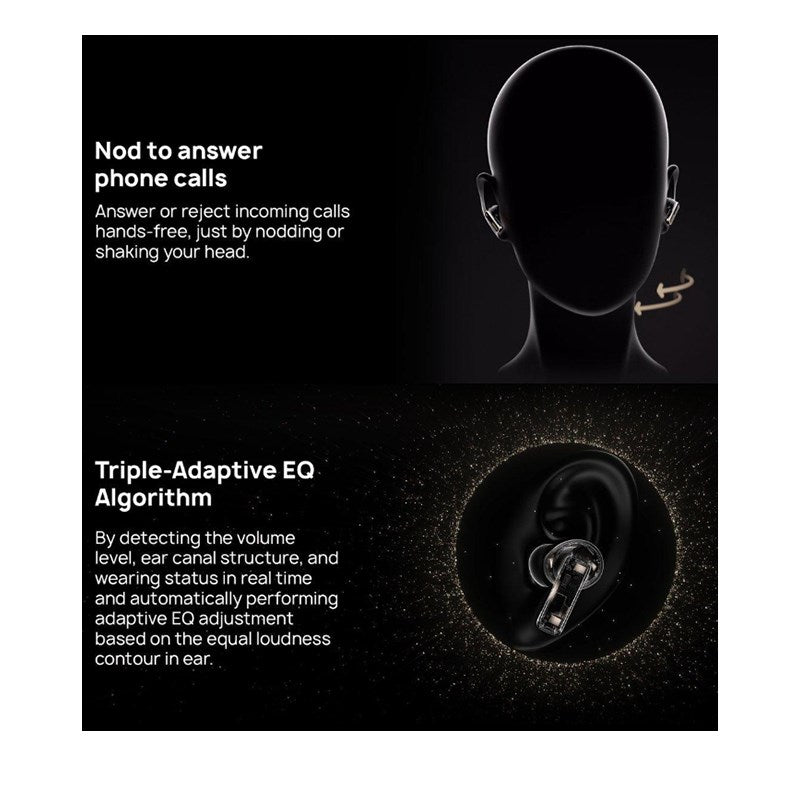 Huawei FreeBuds Pro 4 Wireless Earbuds, Intelligent Dynamic ANC, 33 Hours Battery, Black
